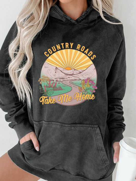 Country Roads Take Me Home Washed Hoodie