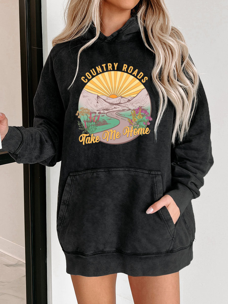 Country Roads Take Me Home Washed Hoodie