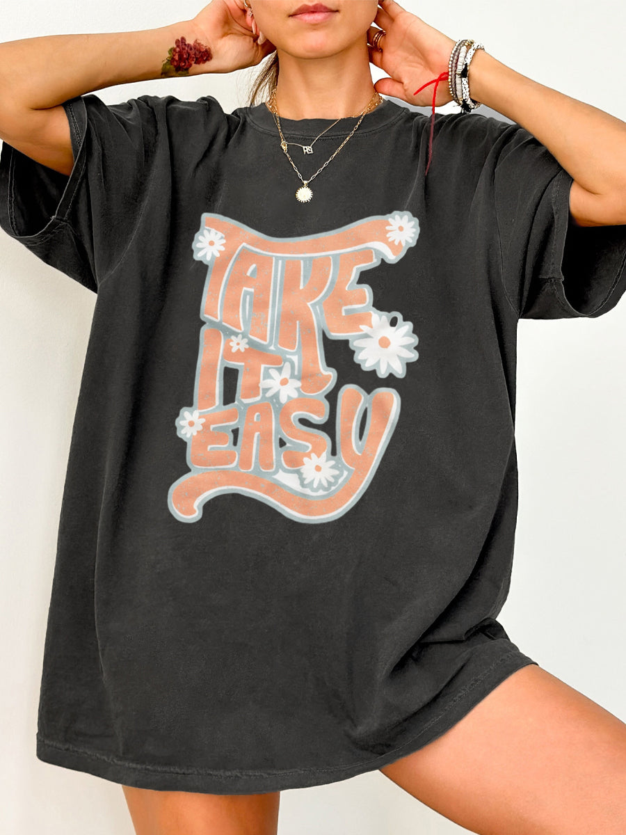 Vintage Take It Easy Washed T-Shirt