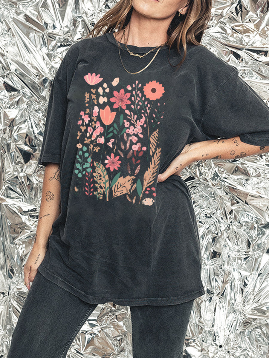 Vintage Flower Washed T-Shirt