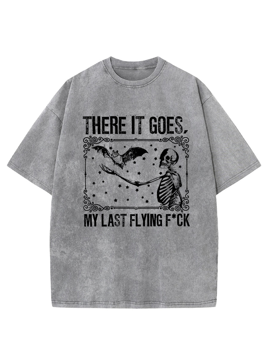 Vintage Funny Skeleton Washed T-Shirt