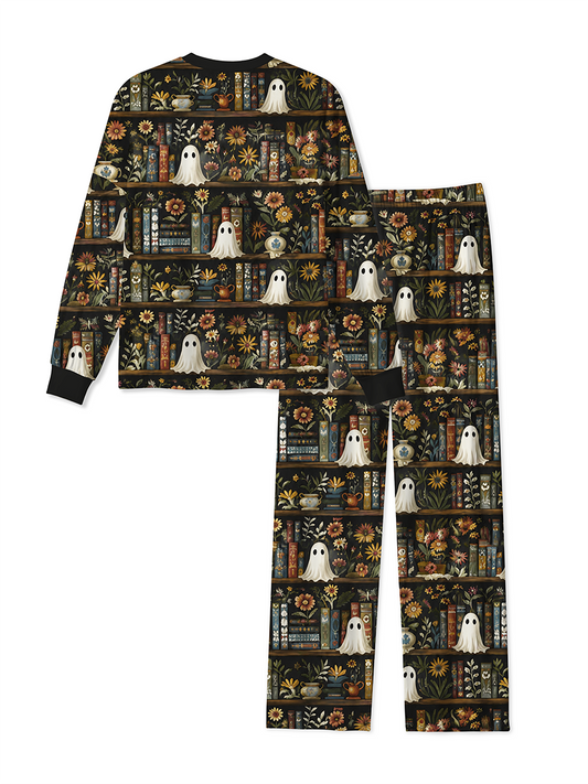 Vintage Tiered Bookshelf Fall Flower Ghost Mixed Pajamas
