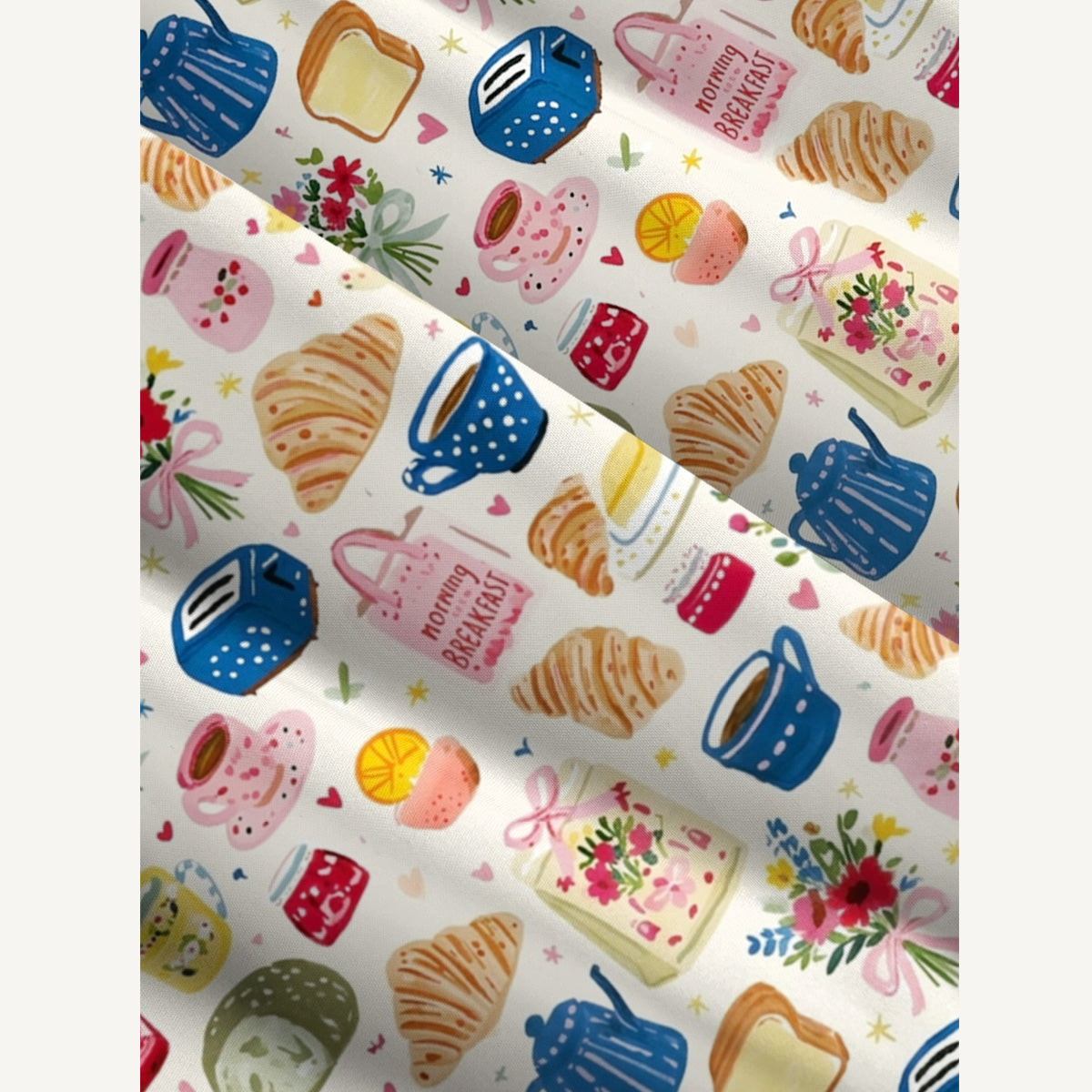 Sweet Brunch Kitchen Print Wide Straps Maxi Dress With Pockets