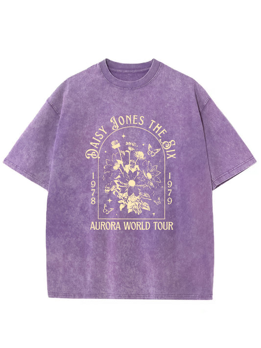 Vintage Musical Drama Floral Washed T-Shirt