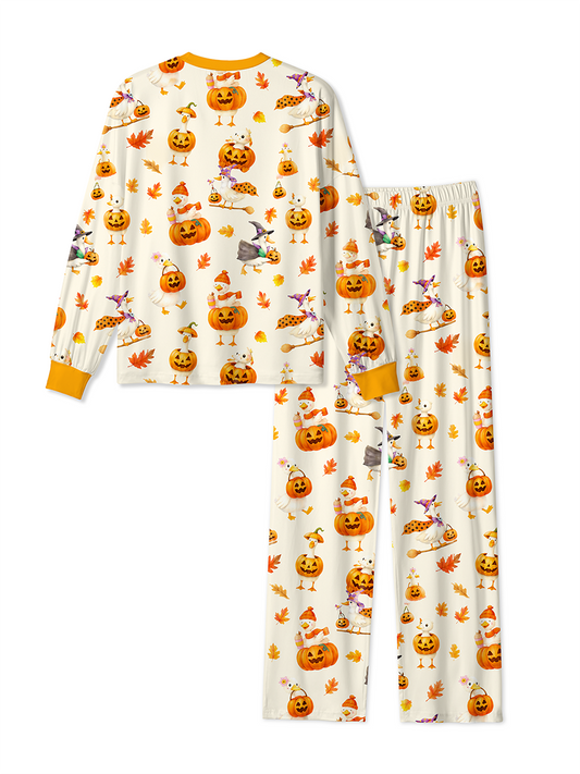Vintage Cute Fall Watercolor Kids Mixed Pajamas