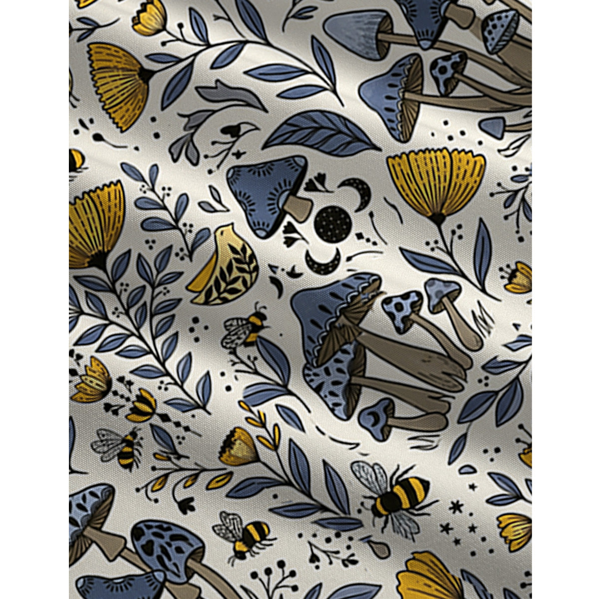 Bee Whisper Forest Print Boho Jumpsuit with Pockets for Women
