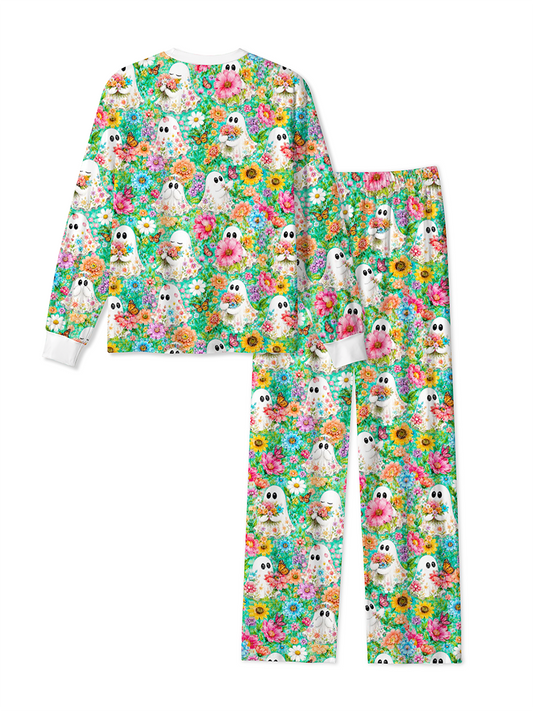 Vintage Wildflower Floral Cute Ghost Watercolor Mixed Pajamas