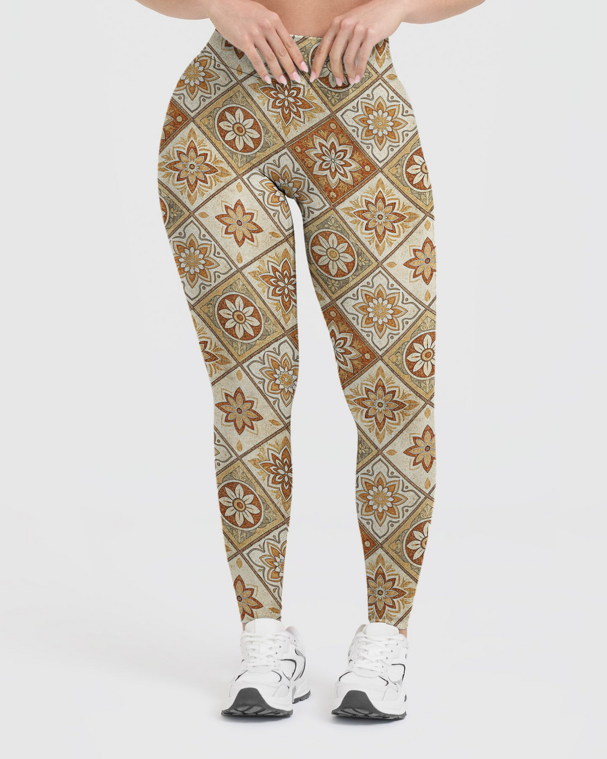 Vintage Flower Tiles Leggings