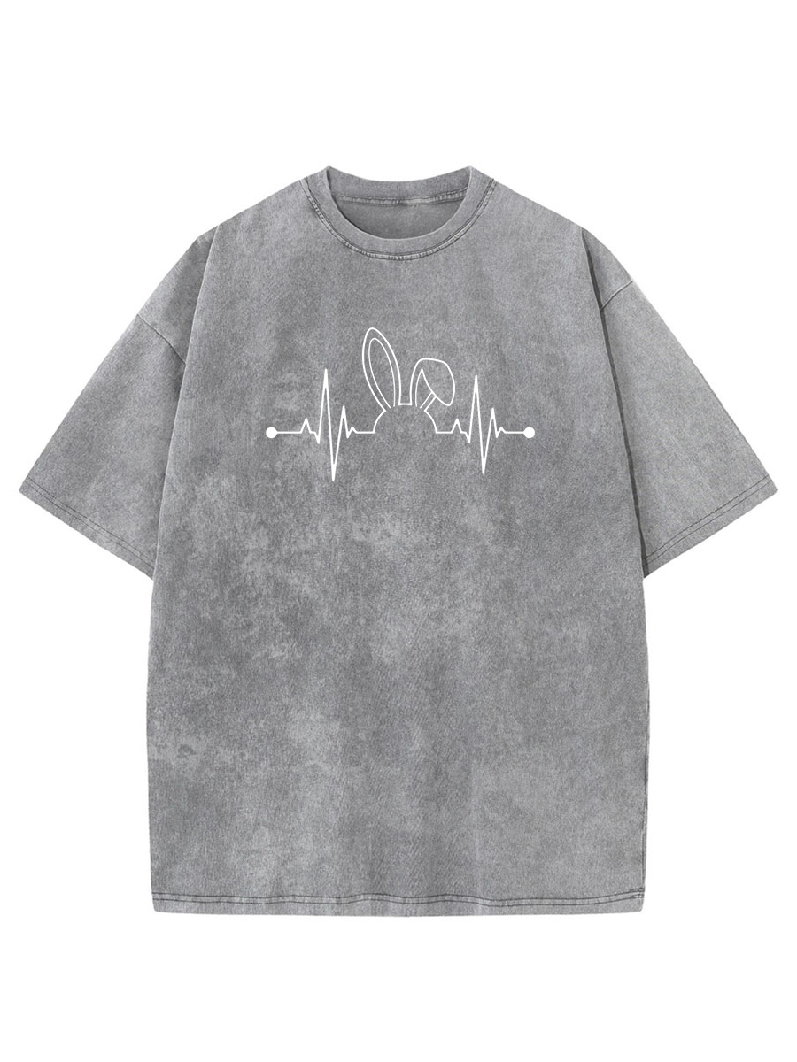 Vintage Rabbit Heartbeat Washed T-Shirt