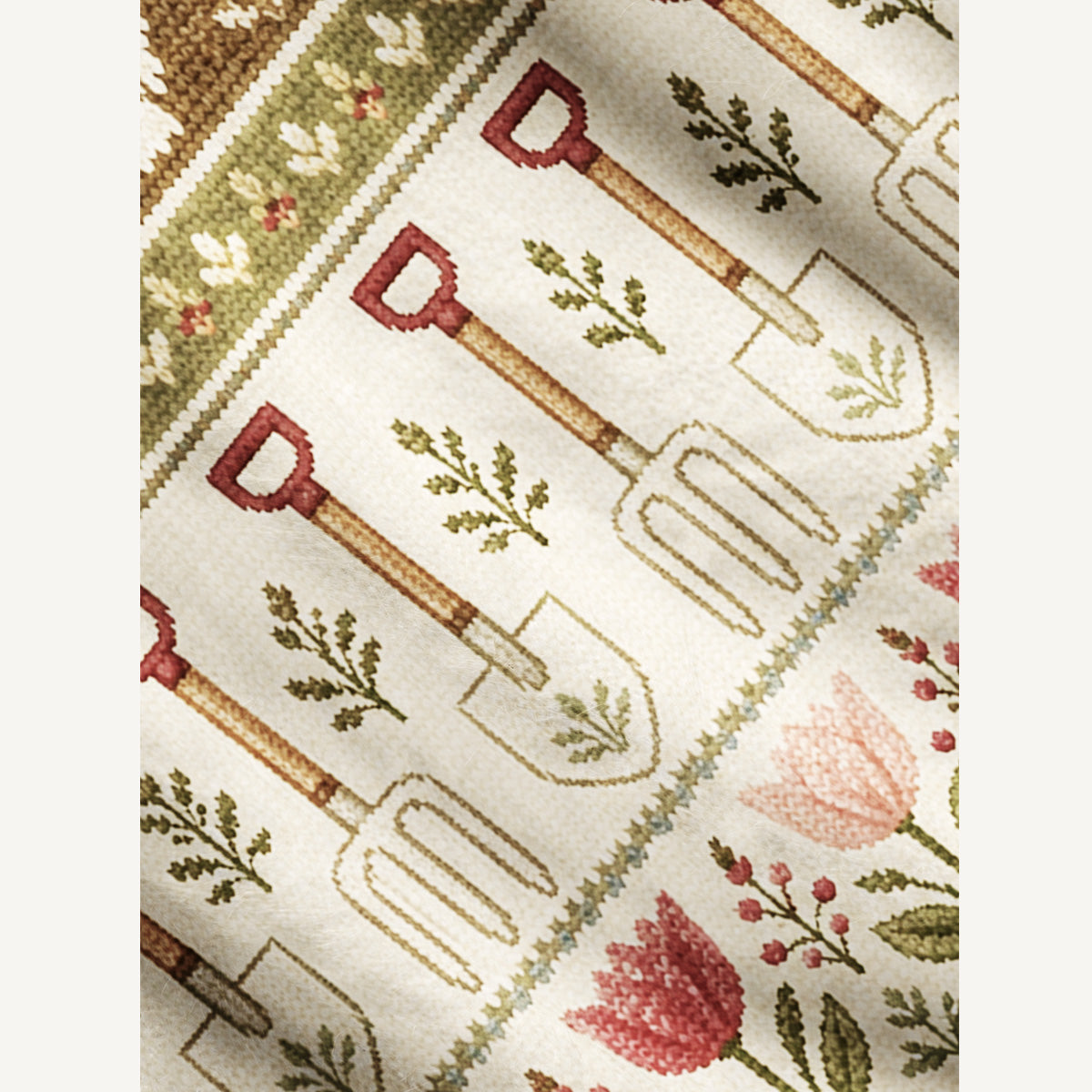 Garden Tales Snail & Tulip Print Ugly Cardigan Sweaters