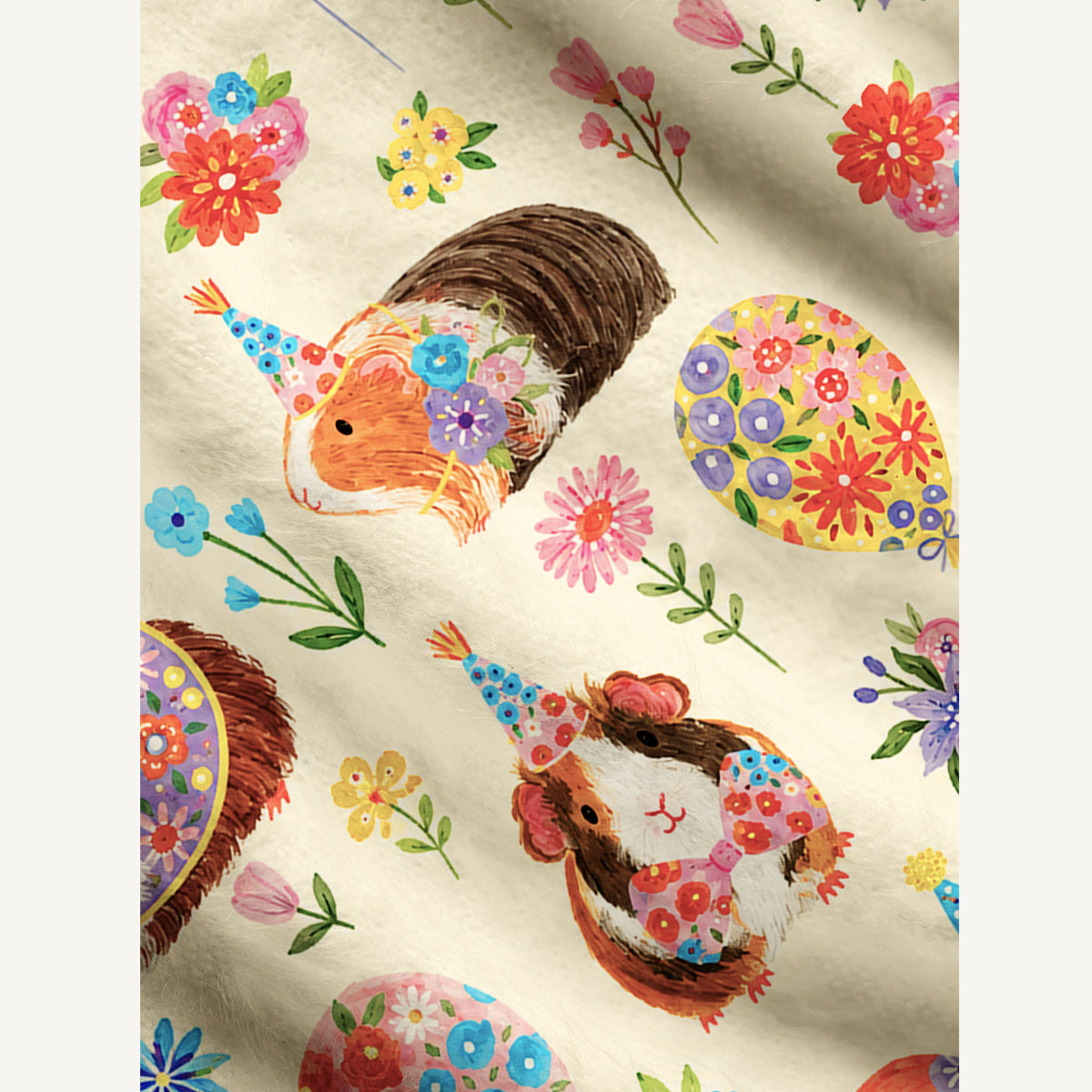 Guinea Pig Garden Party Print Ugly Cardigan Sweaters