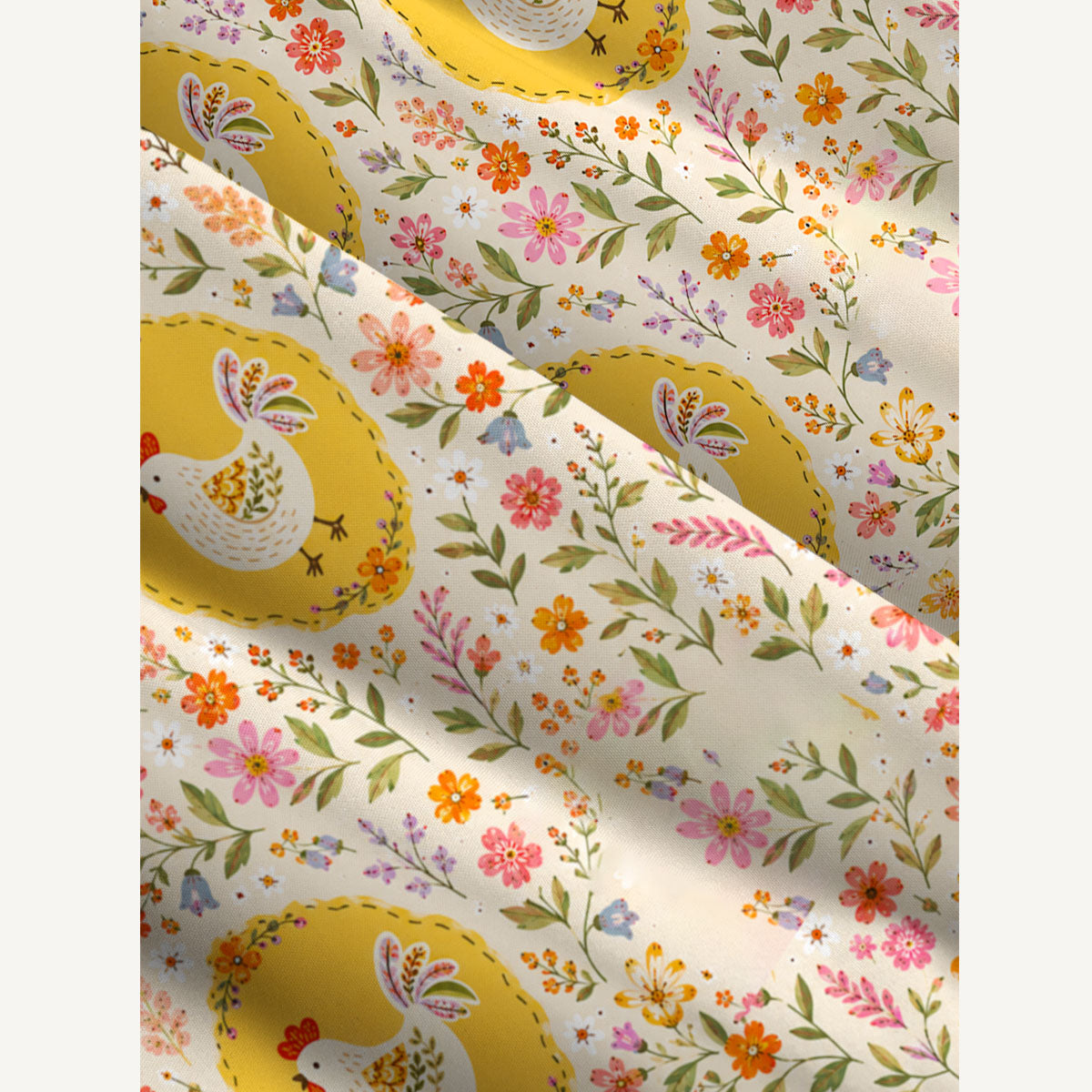 Wildflower Hen Garden Print Wide Straps Maxi Dress With Pockets