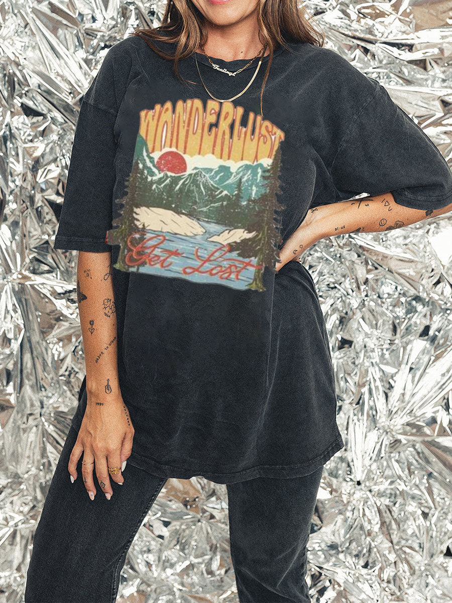 Wanderlust Graphic Washed T-Shirt