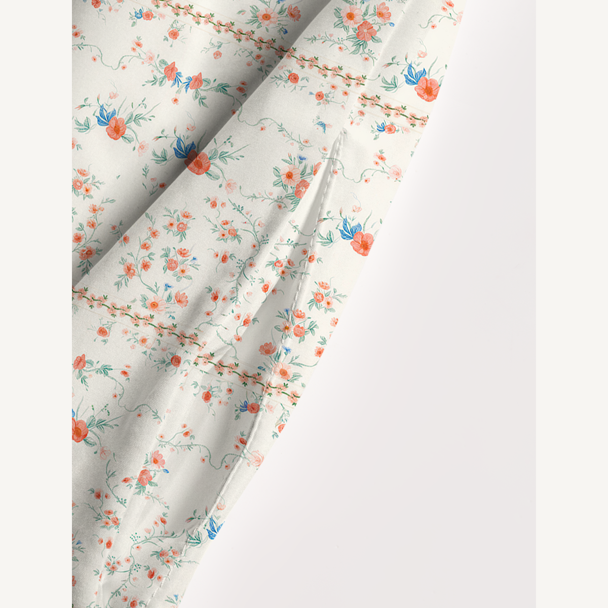 Square Neck Wild Bloom Print Wide Straps Maxi Dress With Pockets