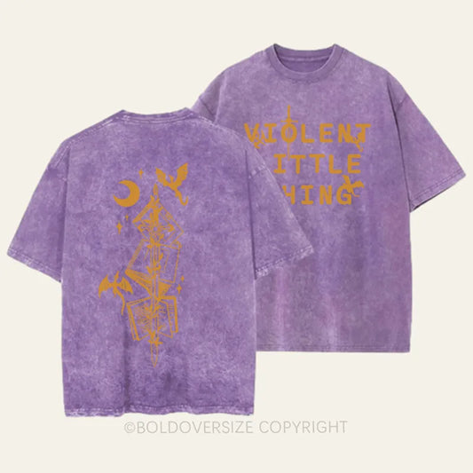Vintage Little Thing 2 Side Patten Washed T-Shirt