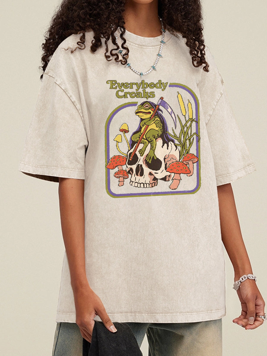 Vintage Everybodys Croaks Frog Washed T-Shirt