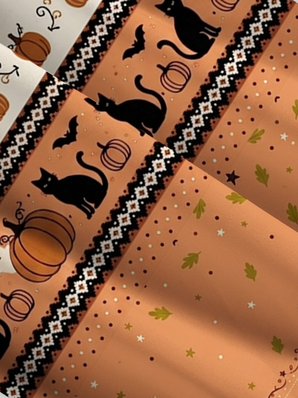 Pumpkin Spell Black Cat Print Wide Straps Maxi Dress With Pockets