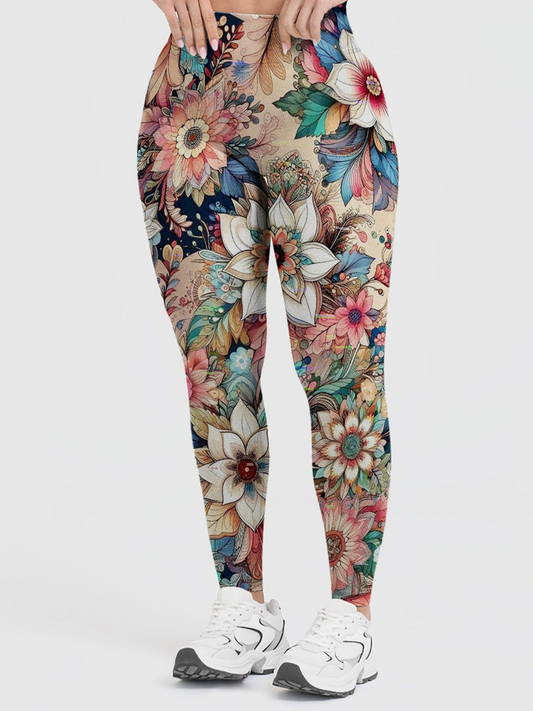 Vintage Mandala Floral Leggings