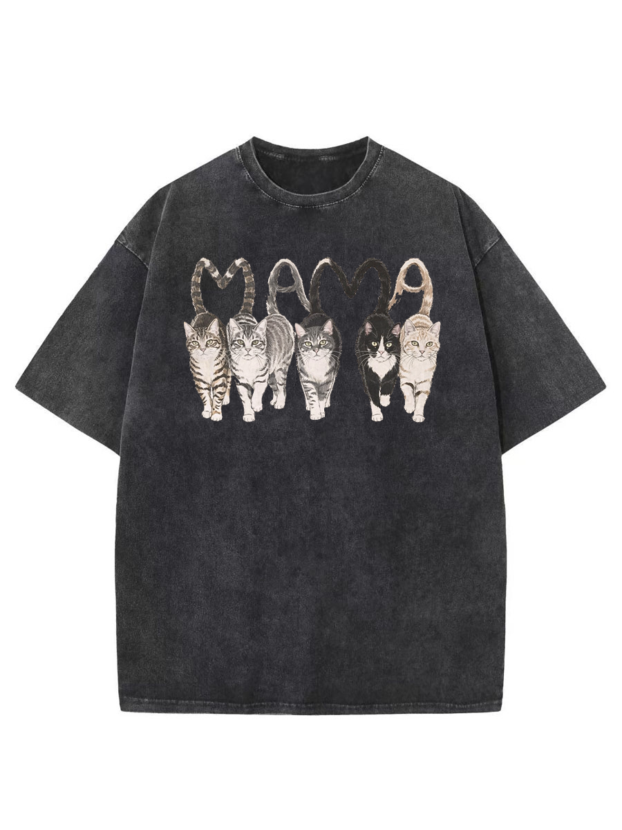 Vintage Mama Cat Washed T-Shirt