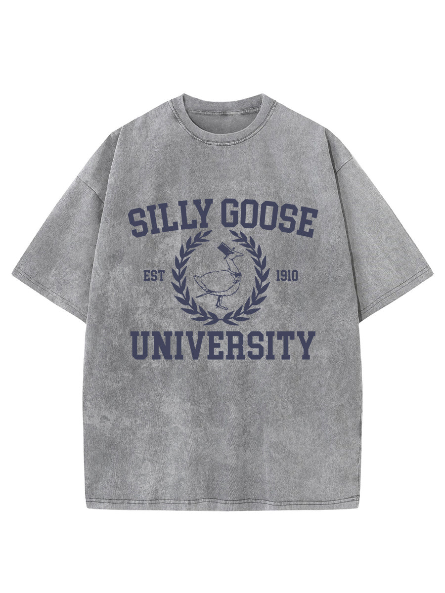 Vintage Goose University Crewneck Washed T-Shirt