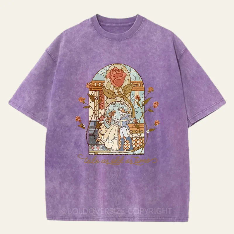 Vintage A Tale As Old As Time Washed T-Shirt