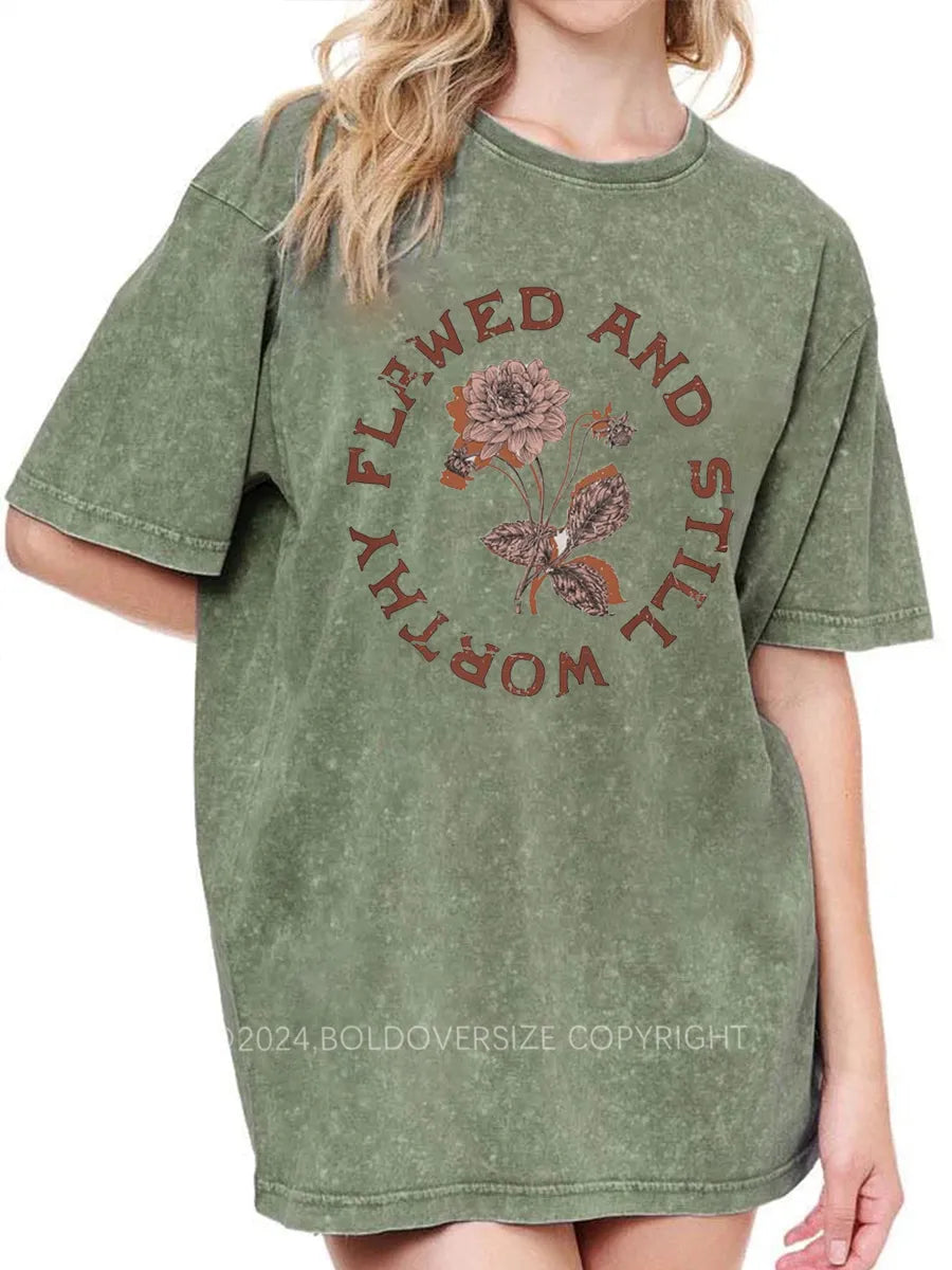 Vintage Flawed And Still Worthy Washed T-Shirt