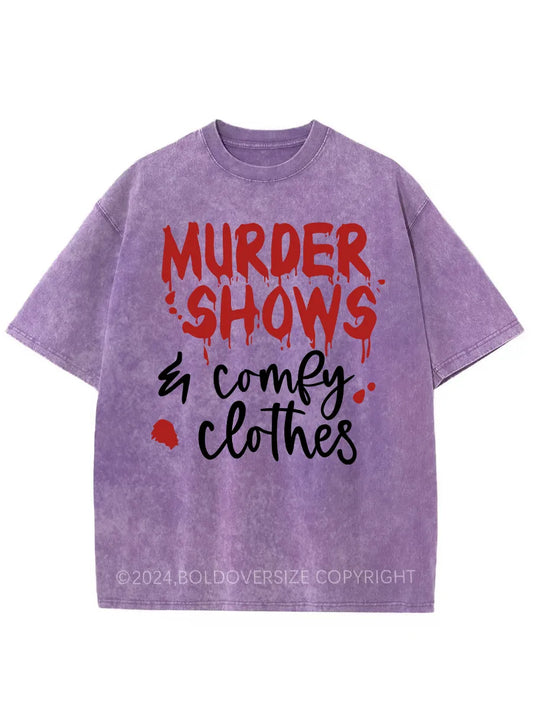 Vintage Crime Shows Comfy Washed T-Shirt