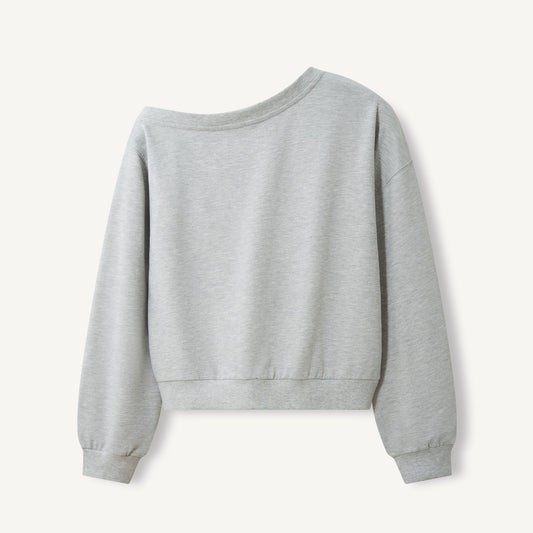Cats In Boxes Print Off Shoulder Sweatshirts