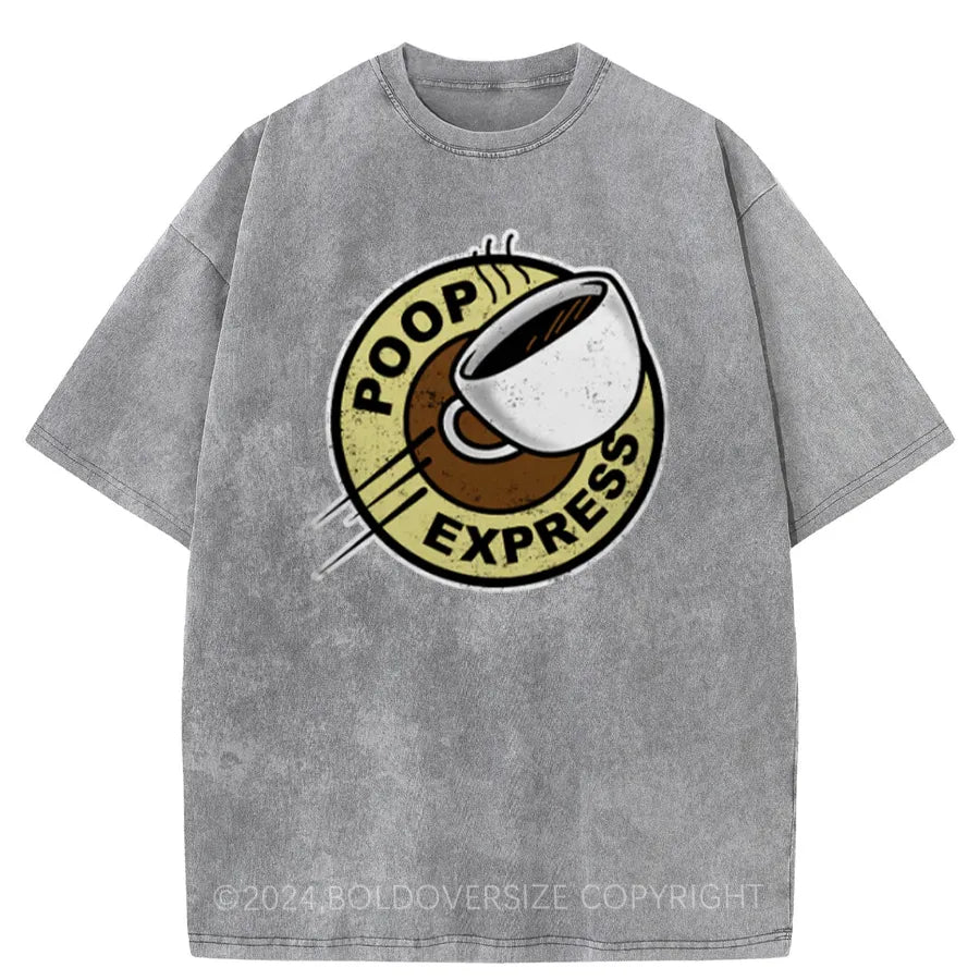 Vintage Poop Express Washed T-Shirt