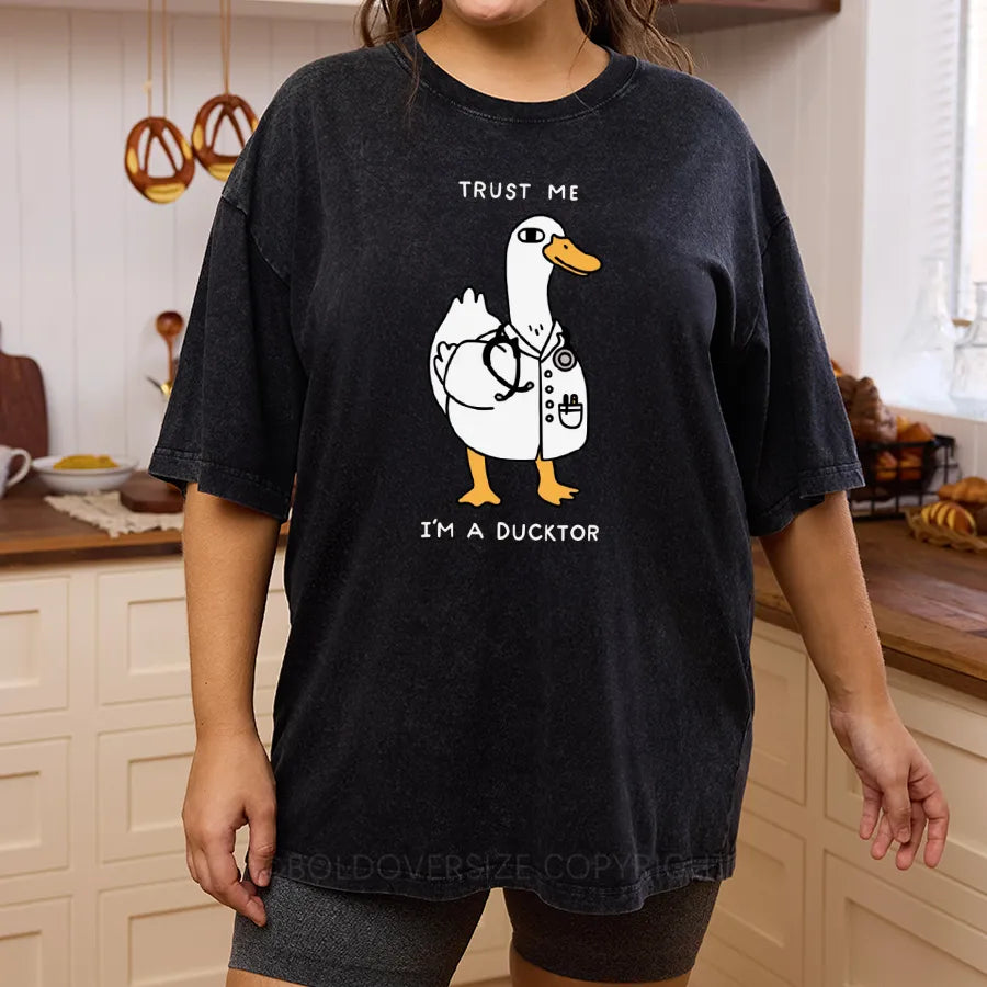 Vintage I'M A Ducktor Washed T-Shirt