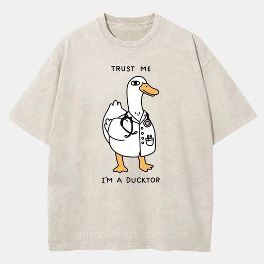 Vintage I'M A Ducktor Washed T-Shirt