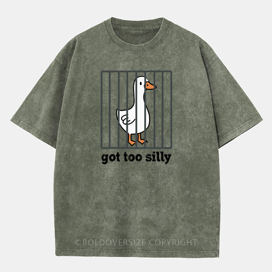 Vintage Goose Funny Washed T-Shirt