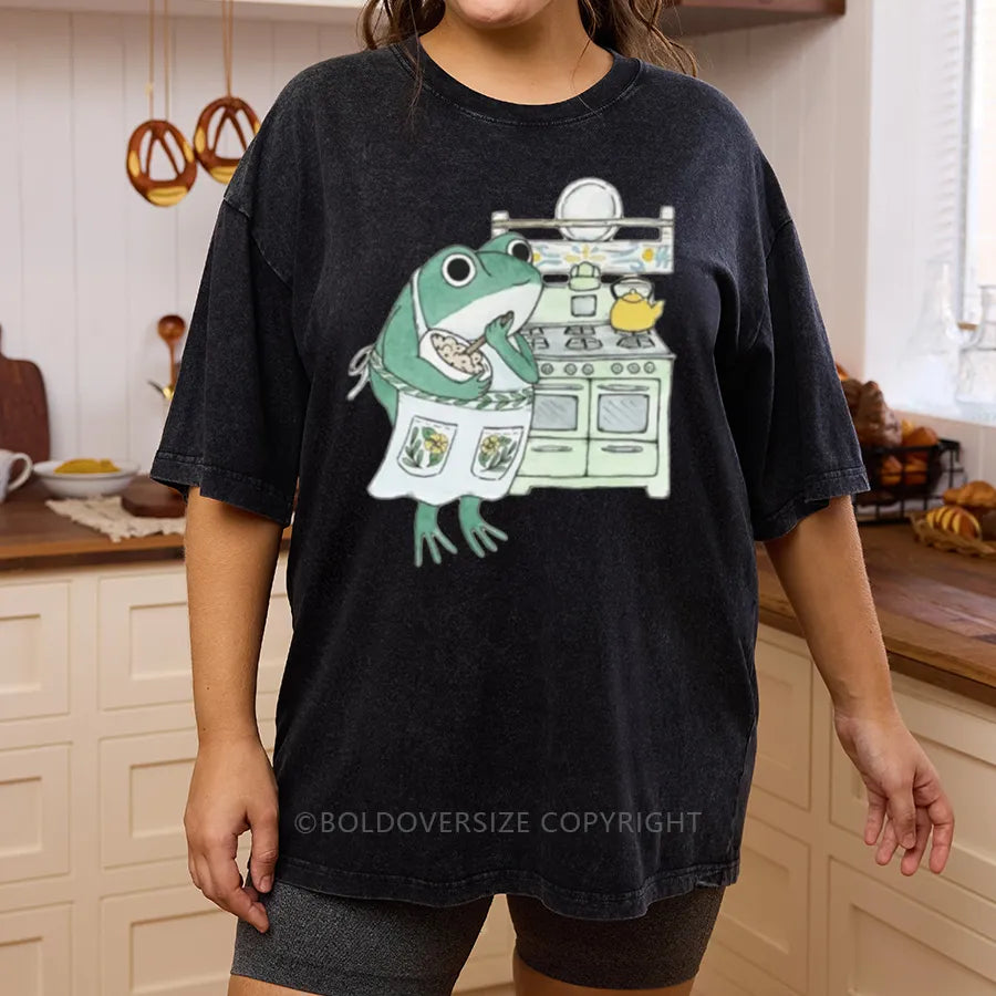 Vintage Cooking Frog Washed T-Shirt