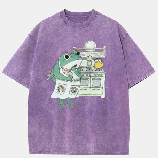 Vintage Cooking Frog Washed T-Shirt