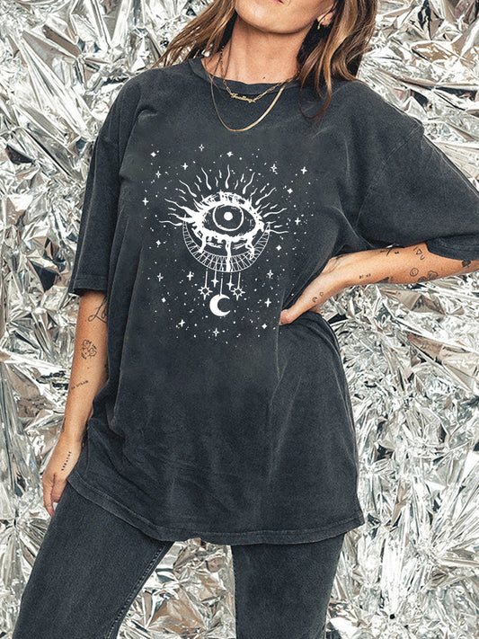 Mystical Evil Eye Witchy Washed T-Shirt