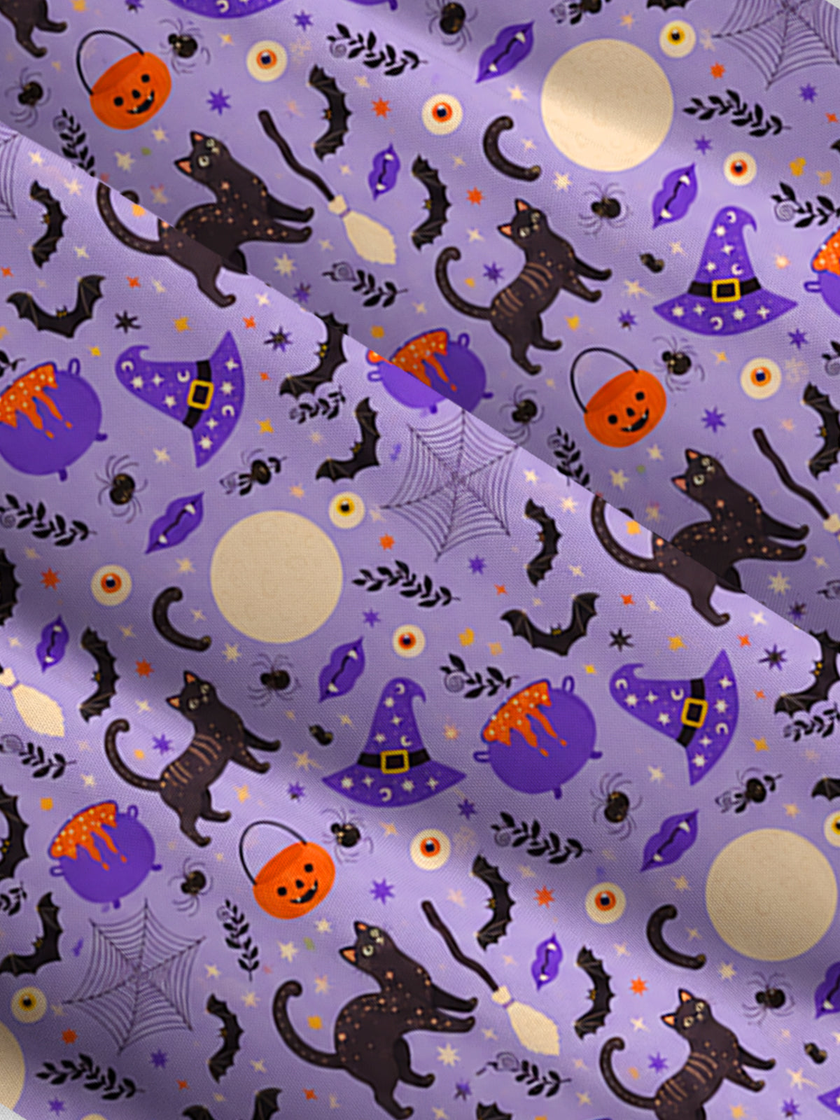 Moonlit Whiskers Print Wide Straps Maxi Dress With Pockets
