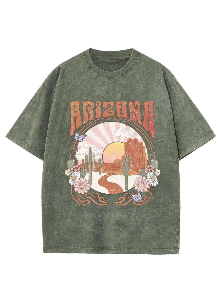 Vintage Trendy Deser Washed T-Shirt