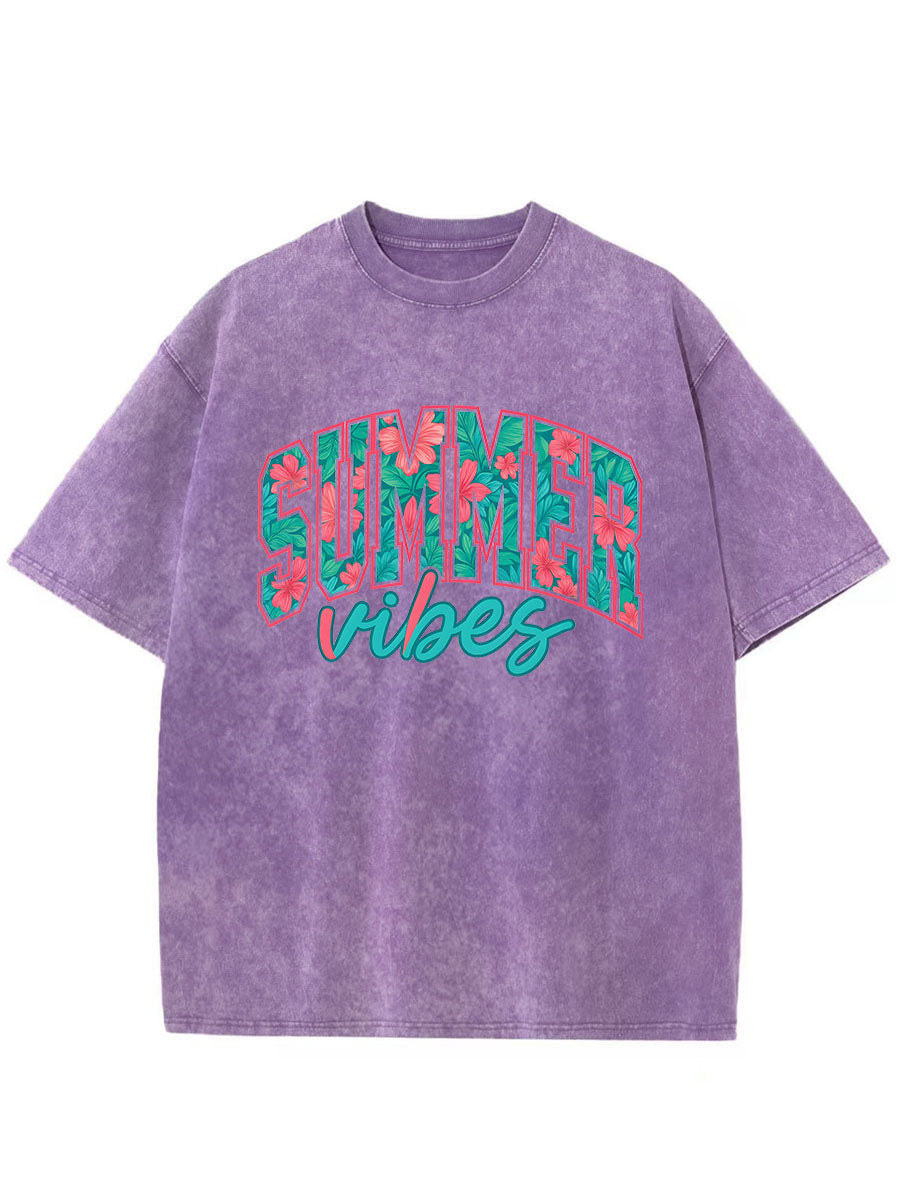 Vintage Summer Vibes Oversize Washed T-Shirt