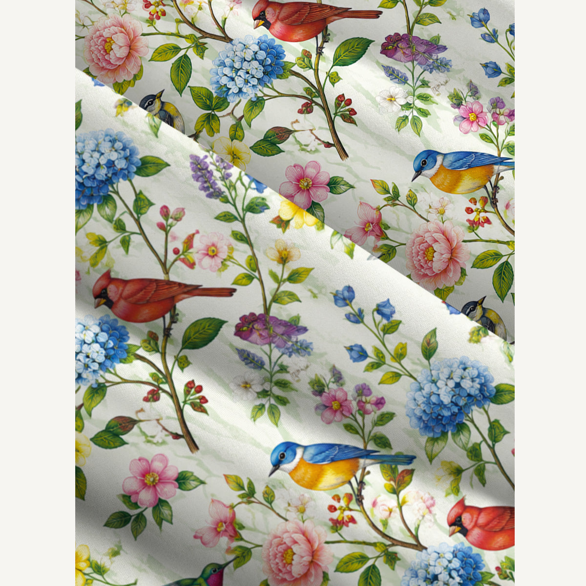 Pastel Chicken Garden Print Wide Straps Maxi Dress With Pockets