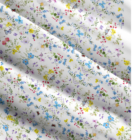 Square Neck Butterfly Trail Print Wide Straps Maxi Dress With Pockets
