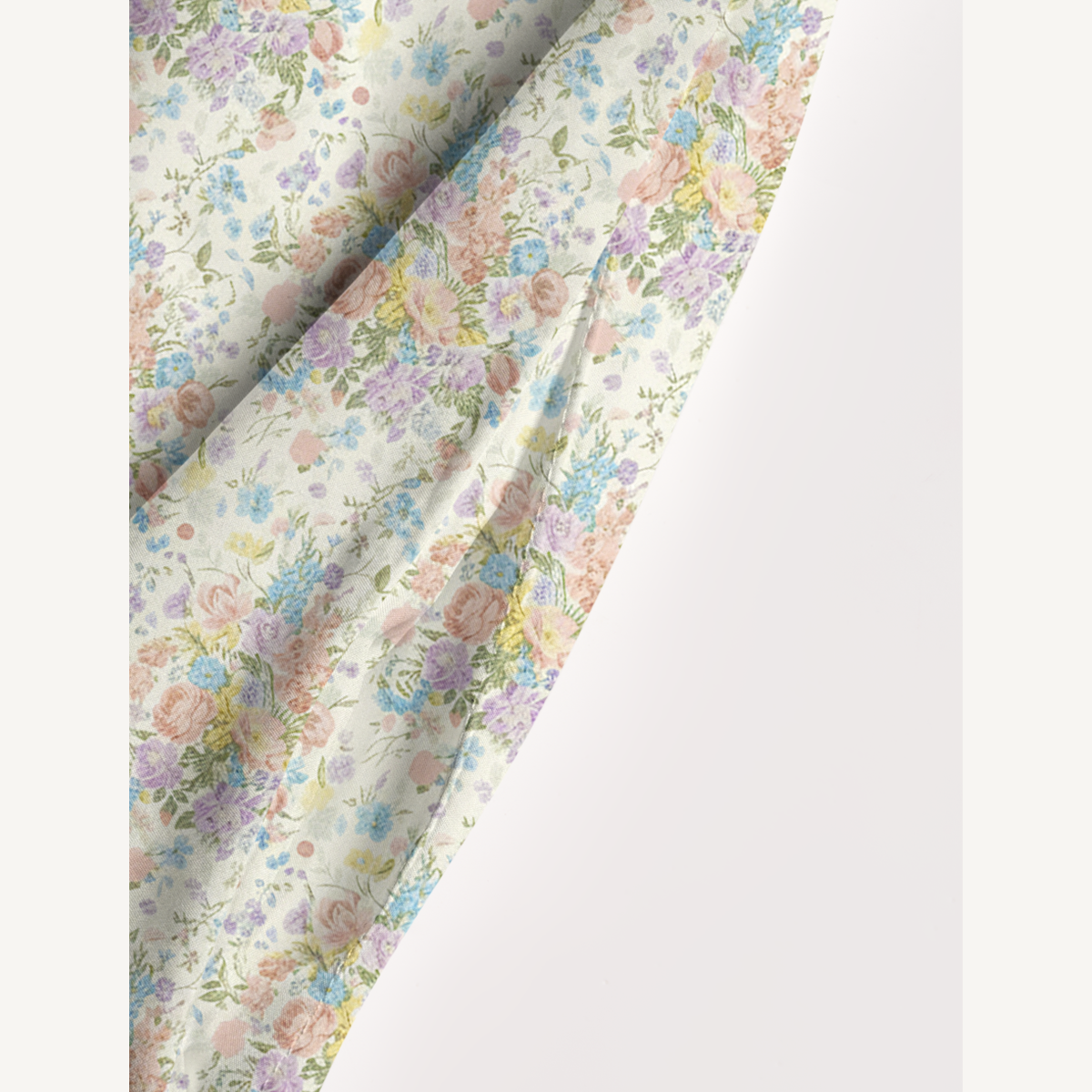 Square Neck Morning Dew Bouquet Wide Straps Maxi Dress With Pockets