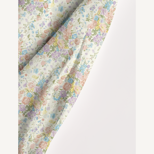 Square Neck Morning Dew Bouquet Wide Straps Maxi Dress With Pockets