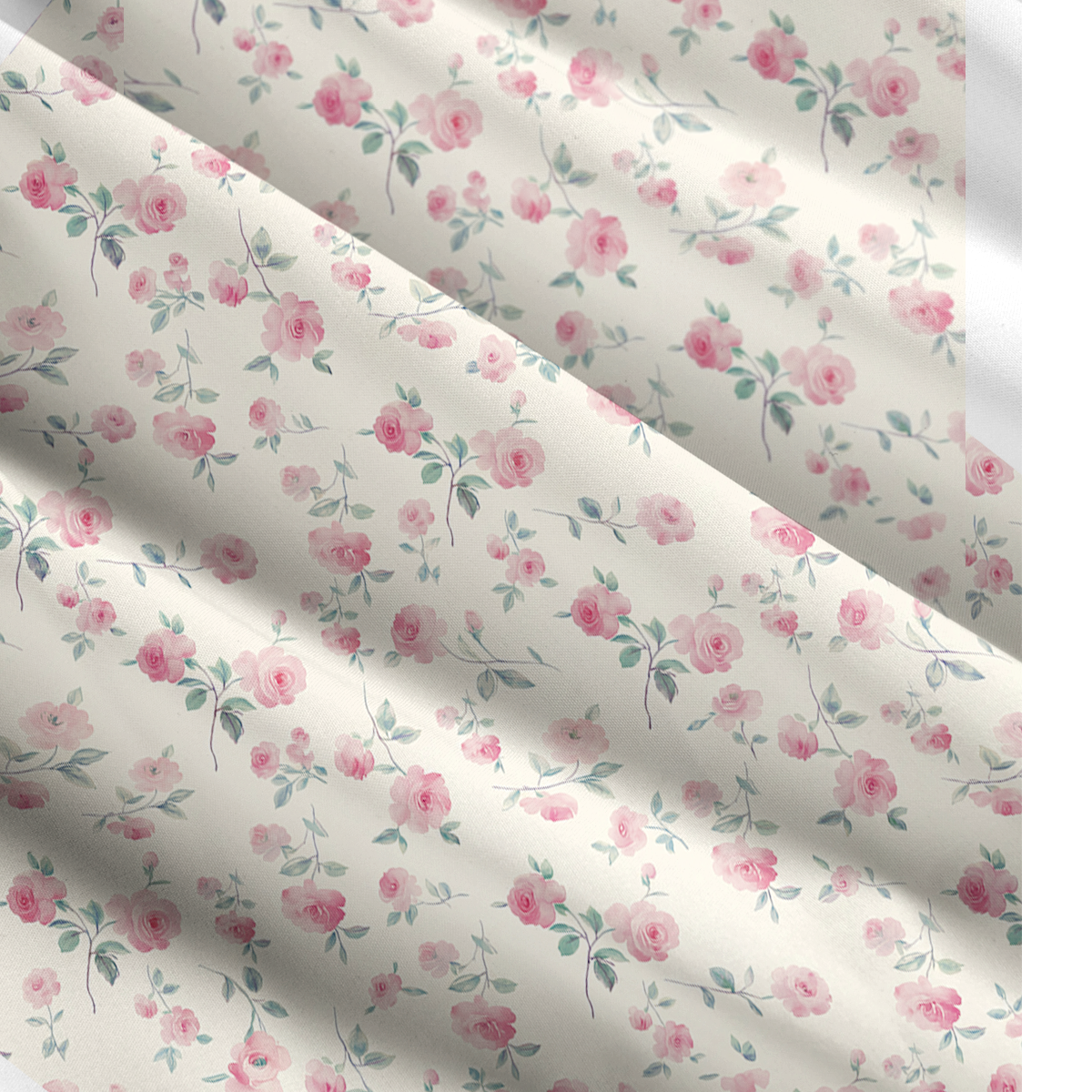Square Neck Blush Rose Print Wide Straps Maxi Dress With Pockets