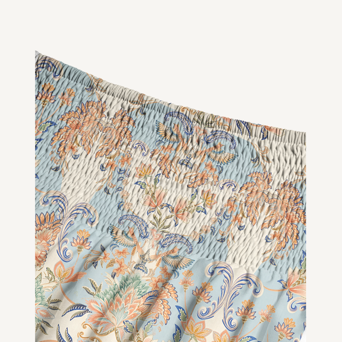 Azure Lily Palace Print Convertible Maxi Skirt & Strapless Dress