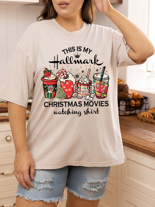 Vintage This Is My Movie Watching Oversize Washed T-Shirt