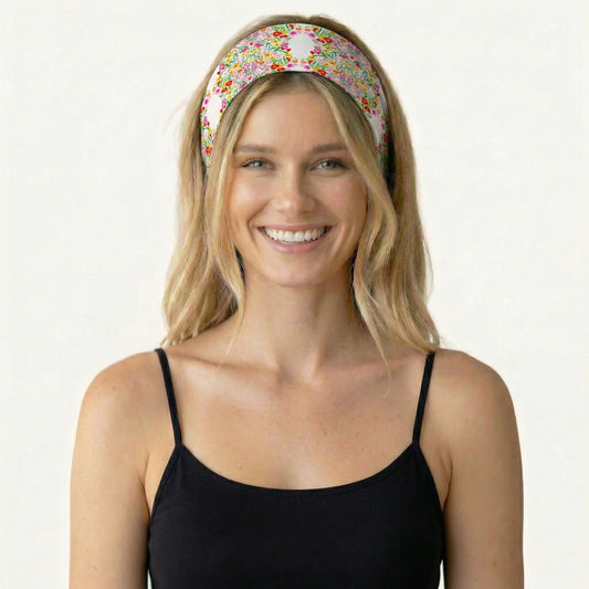 Elegant Garden Print Boho Bandeau Headband