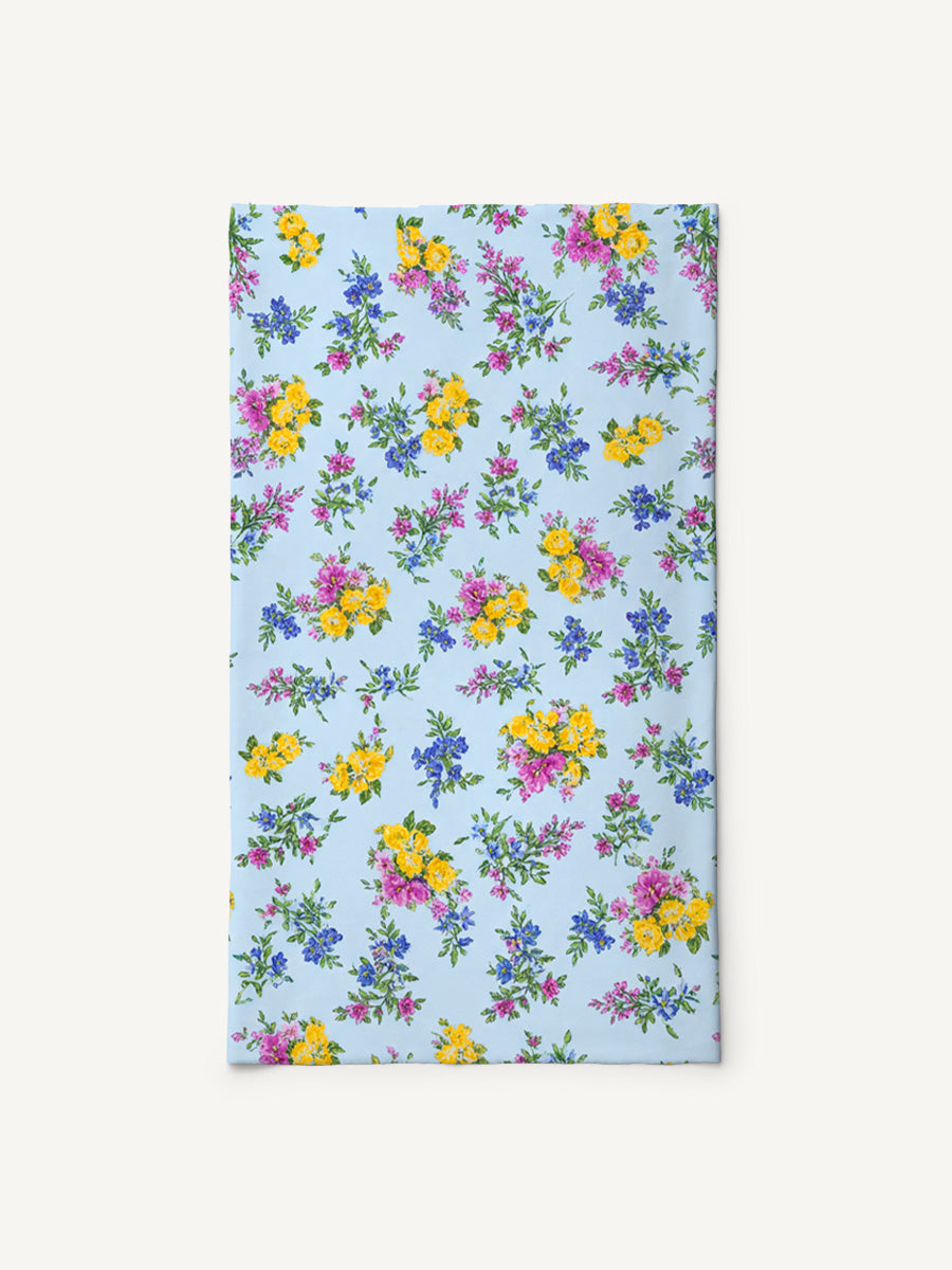 Blue Meadow Print Boho Bandeau Headband
