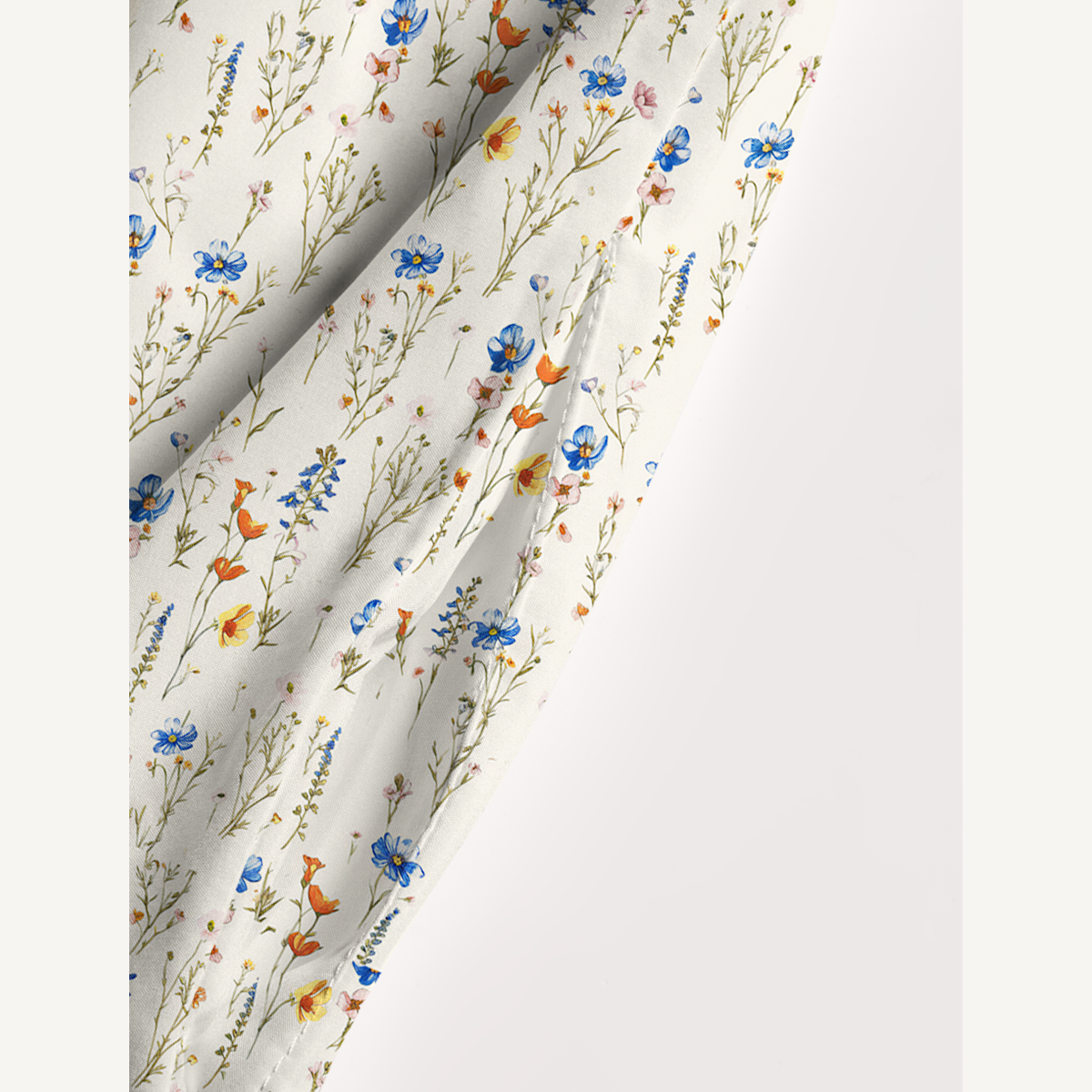 Square Neck Wild Bloom Print Wide Straps Maxi Dress With Pockets
