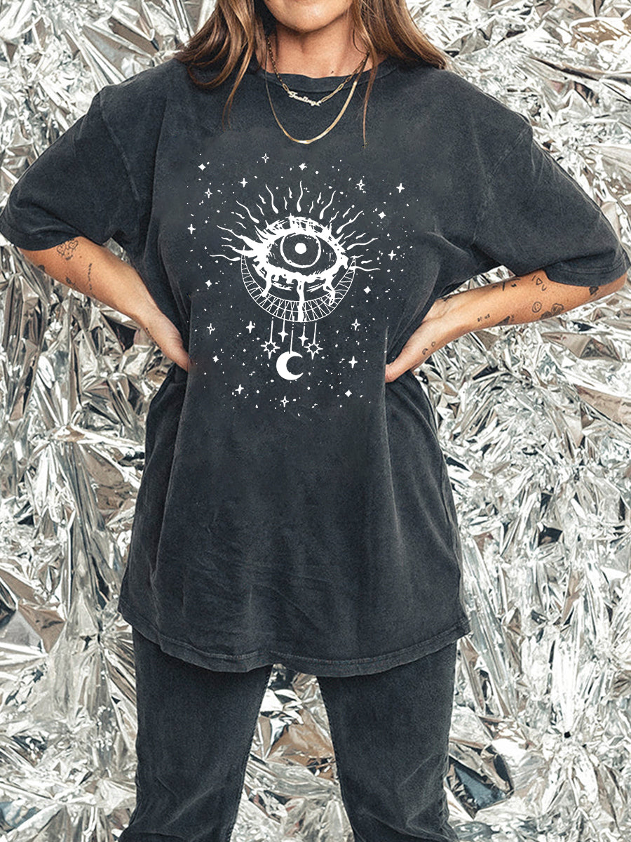 Mystical Evil Eye Witchy Washed T-Shirt