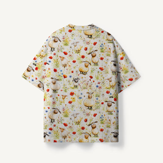 Whimsical Sheep Clipart print Premium Eco Tee